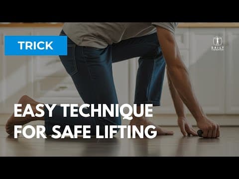 Pick Things Up Without Hurting Your Back | Easy Half-Kneel Technique